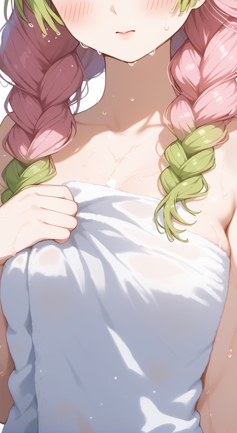 (anime girl:1.5), 
(wet towel:1.5), (close-up:1.5), (upper body:1.3), (focus on character:1.3), (detailed and intricate hair:1.3), (blushing expression:1.5), (realistic shading and highlights:1.2)


MASTERPIECE, BEST QUALITY, HIGH QUALITY, HIGHRES, ABSURDRES, PERFECT COMPOSITION, INTRICATE DETAILS, ULTRA-DETAILED, PERFECT FACE, PERFECT EYES, 

anime style shading, smooth and soft skin, subtle glossiness, soft highlights, natural anatomy, detailed and soft skin texture,perfecteyes
,aamitsuri