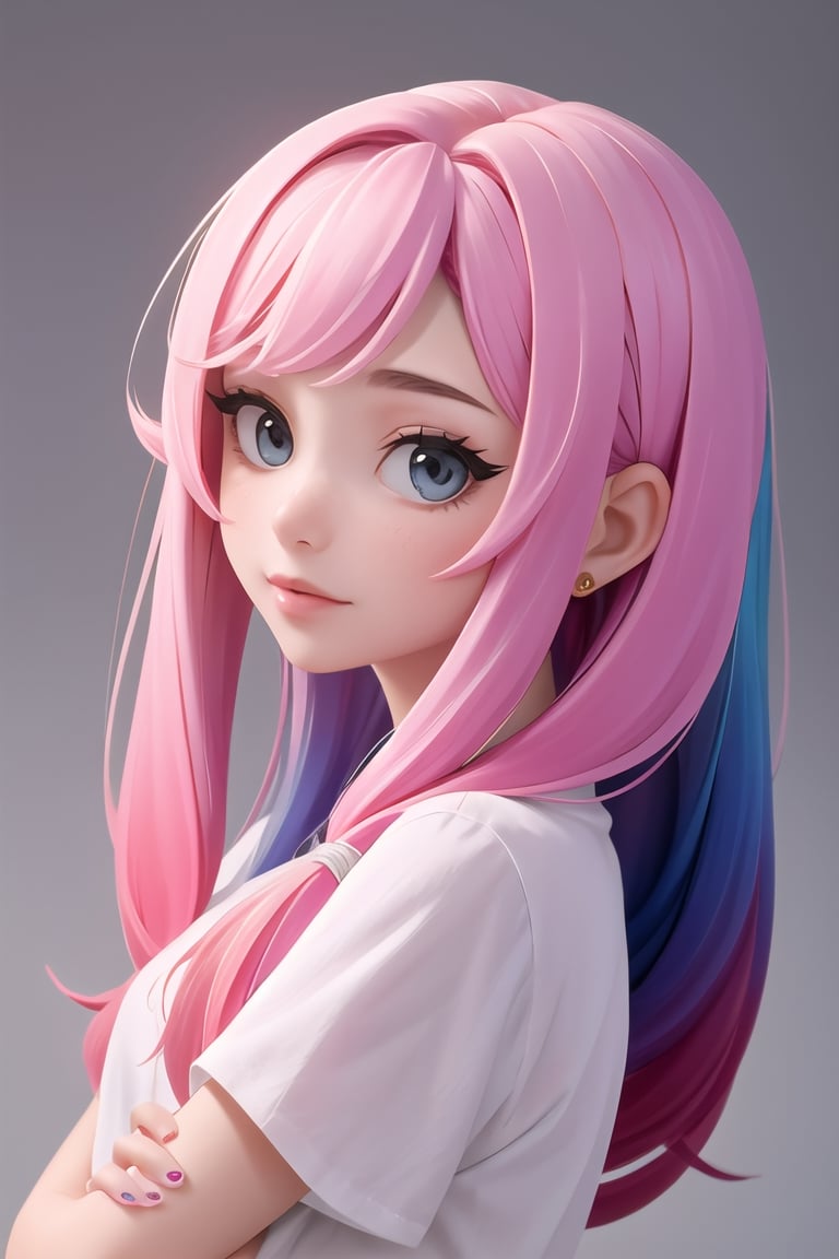 masterpiece, best quality,  1girl,  gradient hair,