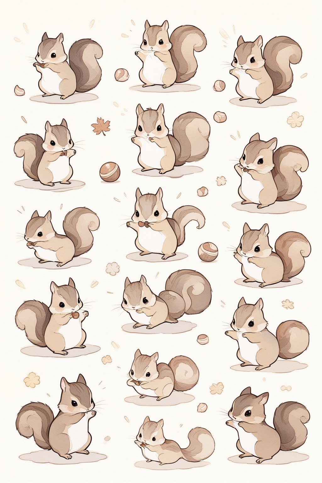 cute illustration,squirrel,deformation,
masterpiece, best quality, aesthetic,, (rough:0.7),