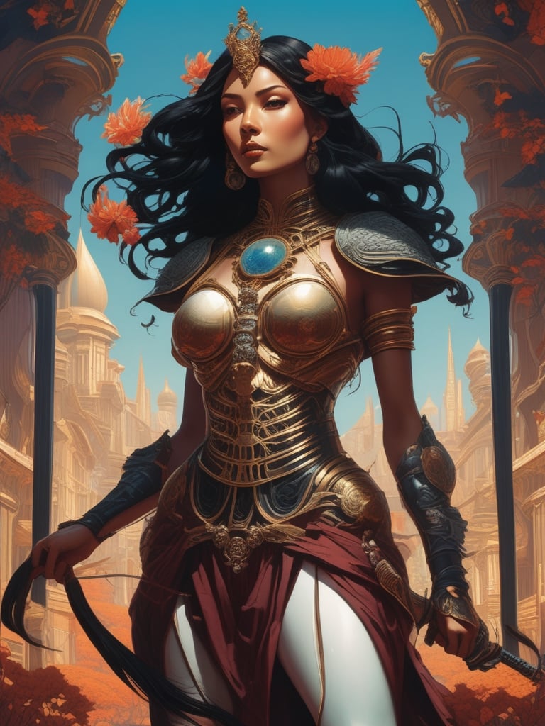 "Strength major arcana tarot card reimagined” as dark fantasy, dark fantasy woman and a skeleton liontiger, stylized painting graphic design poster art by Jon foster, pop surrealism low brow art, digital illustration by yoshitaka amano, dan mumford, Nicolas delort, jeff koons, photorealism, crisp, UHD, fantasy, gorgeous linework, a complex and intricate masterpiece, cel-shaded, clean and sharp, animation key frame, Cool fantasy surreal drawing, juxtapoz magazine, moleskin project, hi-fructose magazine, art style with highly defined lines, professional sketchbook, bold line art, award winning comic graphic novel cover art, ying yang composition 