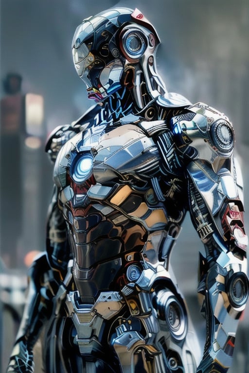 
(Masterpiece, Highest Quality, Highest Quality, Official Art, Beautiful, Aesthetic:1.2) ,(Future City Theme), HDR, High Contrast, Wide Shot, Realistic Illustration, Extreme Detail, Movie Scenes, black Iron Man, REALISTIC