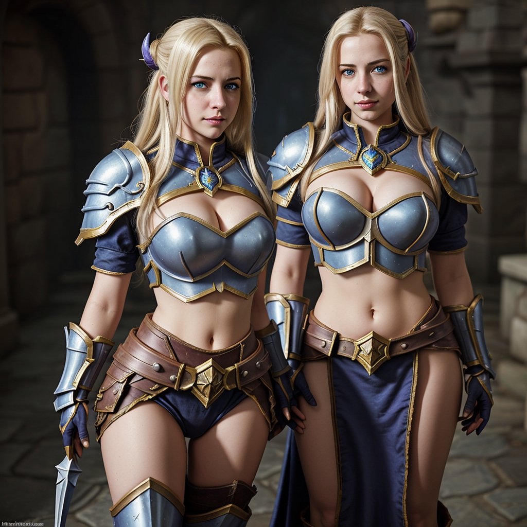 warcraft sexy jaina proudmoore with a plate armor