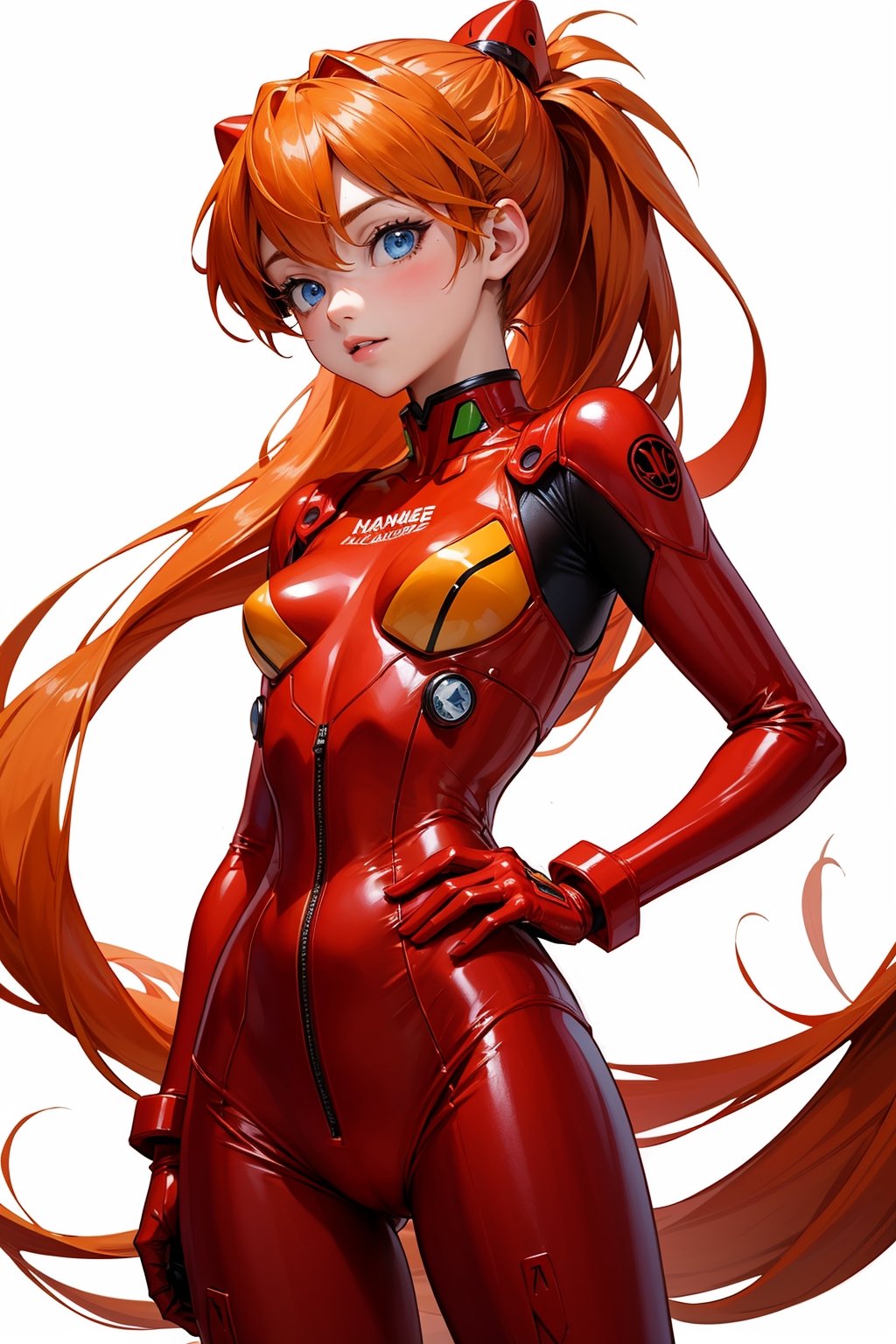 Prompt
Asuka Langley, teenage girl, 2 ponytail hair . Orange hair, with bangs, in a red suit, petite body , perfect body, pretty face, blue eyes, high quality image