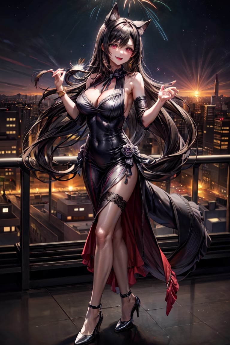 wolf girl, ((HD quality)), ((rich details)), masterpiece, tear marks, sharp fangs, twinkling eyes, dark background, haunting, abomination, ((midnight)), harsh Roaring sound, mysterious atmosphere, dark red lights, angry eyes, purple eyes, ((beautiful)), dreamy, ((starry night)), glowing with mysterious light, wolf ears,  ,shy,Lively cityscape, ((crisp quality)), bustling crowd, elegant woman, flowing red dress, golden accessories, confident smile, enchanting, vibrant atmosphere, soft sunlight, sparkling high-rises, fashionable, ((sunset)), sleek hairstyle, expressive eyes, coffee cup, city lights, trendy, glamorous, artistic graffiti, tall heels, charismatic, luxurious car, stunning reflection, modern architecture, street musicians, ((dynamic)), urban charm, cheerful laughter, stylish, chic, energetic, cafe ambiance, laughter, charismatic, refined, ((city night)), neon lights, passionate dancing, pulsating music, silk gown, confident strut, alluring, glamorous makeup, thrilling, luxurious penthouse, ((romantic)), rooftop view, champagne glass, enchanting skyline, suave, dazzling, midnight kiss, fireworks, enchantment.