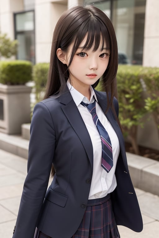 perfect,girl,school_uniform,long_hair,blunt_bangs,straight_hair,