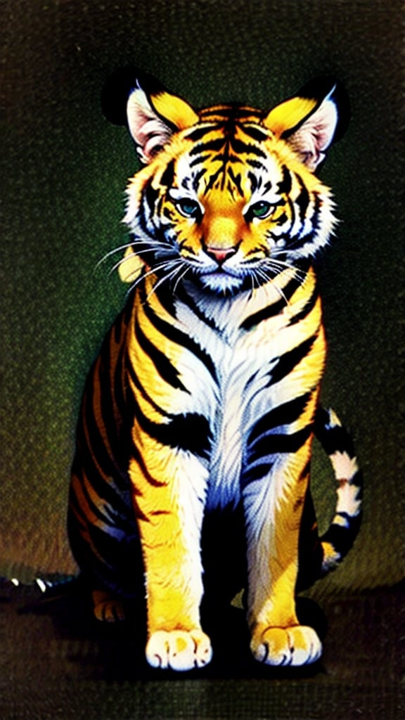 cat, tiger color