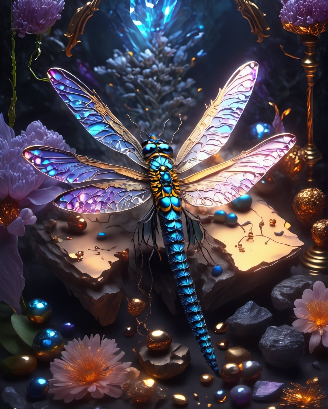 (best quality,4k,8k,highres,masterpiece:1.2),ultra-detailed,(realistic,photorealistic,photo-realistic:1.37), (best quality,4k,8k,highres,masterpiece:1.2),ultra-detailed,realistic, dragonfly,
ancient and arcane artifacts,whimsical spellcasting,powers of transformation and illusion,
magic-filled world with unique individuals,beautifully vibrant colors,enchanting lighting,impressive variety of magical effects,strong use of special materials,imaginative illustrations,
