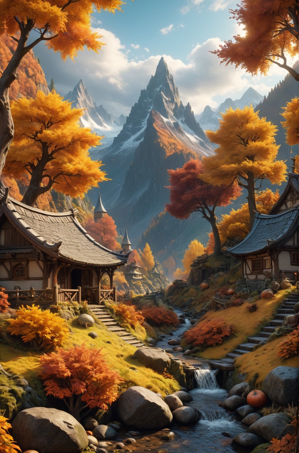 diorama, fantasy, landscape, environment, autumn, trending on artstation, sharp focus, studio photo, intricate details, highly detailed, by greg rutkowski, vivid colors, trending on artstation, sharp focus, studio photo, intricate details, highly detailed, by greg rutkowski