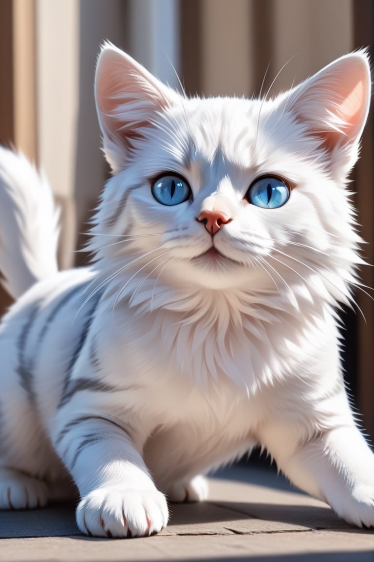 masterpiece,  wookcut,a Woman in her 30´s, Cat, cat like face, blue eyes, black and white fur, lycanthropy, in an Armor, with a sword, 16K, cute face, detailed ,realistic picture, ((full bang)), Fantasy,Realism,toon, extreme realism, intricate details, ultra quality, 8k UHD, claw pose,cat,