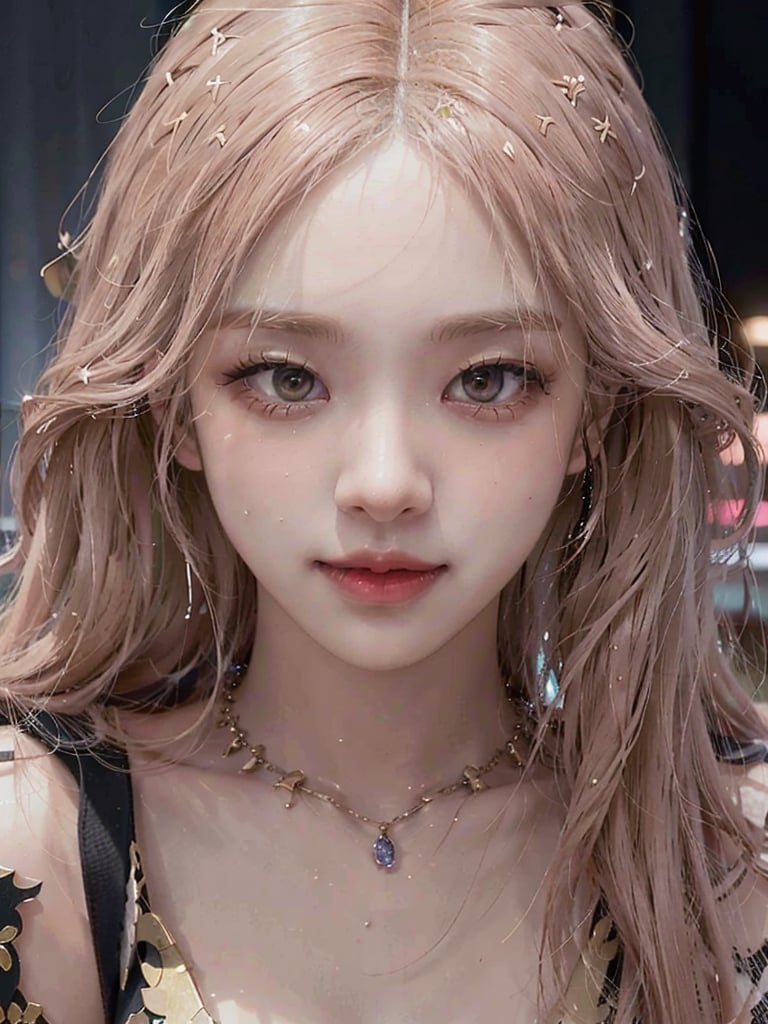 portrait of Rose Blackpink, blonde hair, k-pop Idol, contrapposto, best quality, ultra high res, (photorealistic:1.3), 1girl, small breasts, (in a nighclub:1.3),  beauty512,  ,Roseanne Park, soothing tones, hi-top fade:1.3, high contrast, (natural skin texture, hyperrealism, soft light, sharp), detailed pussy, nsfw, outdoor, exposed pussy, exposed sex drive, smile, colored_skin, exposed_breasts, nipples, dildo inserting pussy