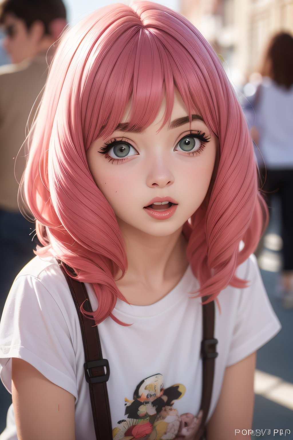 High Definition, 300 Dpi, 4k, Anya Forger, SpyXFamily character, cute little girl, pink hair color, perfect make up, hyper realistic, beautiful big eyes, attractive, excited, best quality, MASTERPIECE, anya forger,realism,More Detail