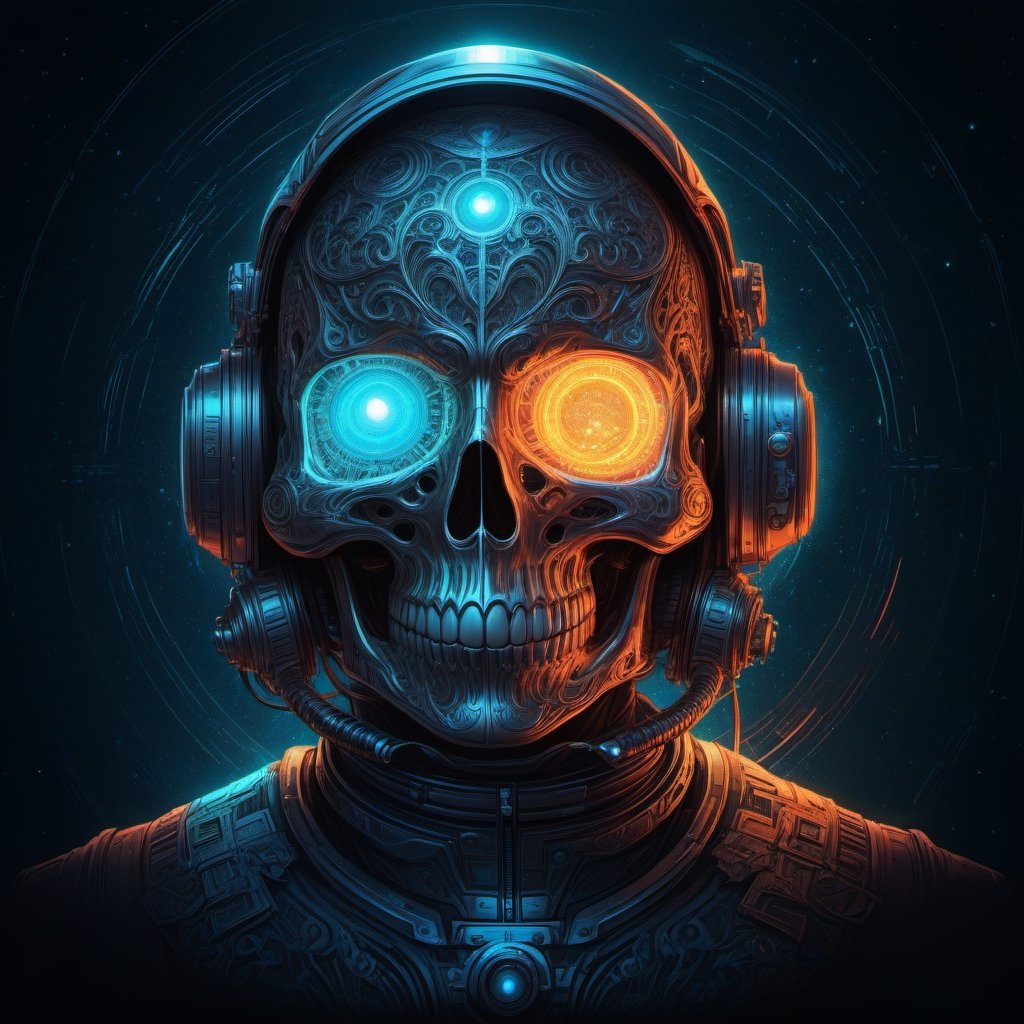 (delightful anatomy), (gloomy illumination, insane, stunning, dramatic, completed artwork, HQ), (Apterus anatomy, Dan mumford style), twisted and bent floral patterns, hieroglyph, glitch art, neon, floral patterns, hieroglyph, glitch art, face symmetry, masterpiece, award - winning, sharp focus, intricate concept art, ambient lighting, artstation, pixiv, (astronaut), cosmic, galaxy, moon, UHD, HDR, 16k Model: jim EIDOMODE version10,pencil sketch,detailmaster2