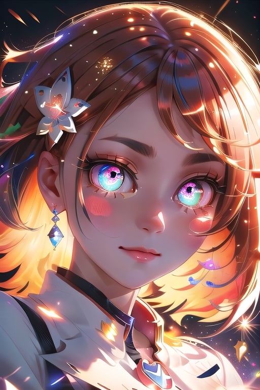 (masterpiece), best quality, expressive eyes, perfect face, glowing eyes, heart pupils, hair ornament, Volumetric Lighting, glitter, blush stickers, gawr gura,hmochako