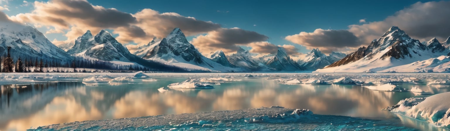 Plateau, grassland, wasteland, boulders, snowy mountains in the distance, lagoon (masterpiece), ((,real illustration style,)) static movie, ((realism: 1.2)), movie lighting, perfect framing, super detailed, full body, masterpiece, (best quality: 1.3), reflection, extremely detailed cg unity 8k wallpaper, detailed background, masterpiece, best quality, (masterpiece), (best quality: 1.4), (ultra high resolution: 1.2), (Surreal: 1.4), (Real: 1.2), Best Quality, High Quality, High Resolution, Perfect Eyes, LODBG, In front of the snowy mountain, a huge lake is frozen solid with ice, and a very thin oriental blue dragon is breaking through the ice of the lake and flying into the sky.