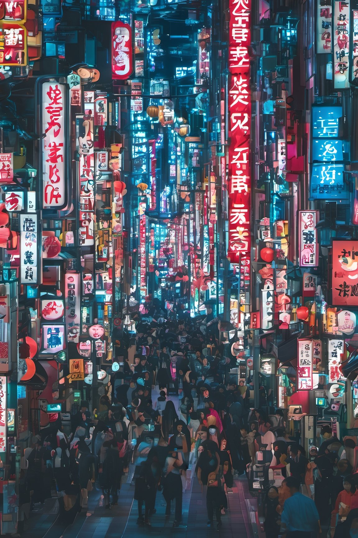 night city, top view ,Spirit Fox Pendant, people walking, realstic, neon light. high detail, high_resolution,make_3d,japan,Night view of Dotonbori, Osaka, Osaka, scenery,traffic light, japan,DonMR0s30rd3rXL ,Pedestrian Signals,rose,knight,cyborg