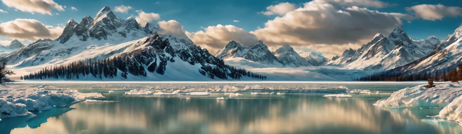 Plateau, grassland, wasteland, boulders, snowy mountains in the distance, lagoon (masterpiece), ((,real illustration style,)) static movie, ((realism: 1.2)), movie lighting, perfect framing, super detailed, full body, masterpiece, (best quality: 1.3), reflection, extremely detailed cg unity 8k wallpaper, detailed background, masterpiece, best quality, (masterpiece), (best quality: 1.4), (ultra high resolution: 1.2), (Surreal: 1.4), (Real: 1.2), Best Quality, High Quality, High Resolution, Perfect Eyes, LODBG, In front of the snowy mountain, a huge lake is frozen solid with ice, and a very thin oriental blue dragon is breaking through the ice of the lake and flying into the sky.