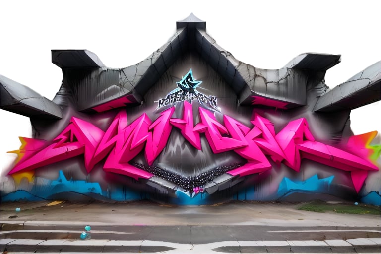 MASTERPIECE, 8K, HYPER REALISTIC, "A wildstyle 3D graffiti mural, with the letters "FREEDOM" in neon colors on a background of an abandoned building. Add paint drips and bubbles, with a dark and urban atmosphere.", 3D graffiti, piece, 3d graffiti, symmetrical, perfect,