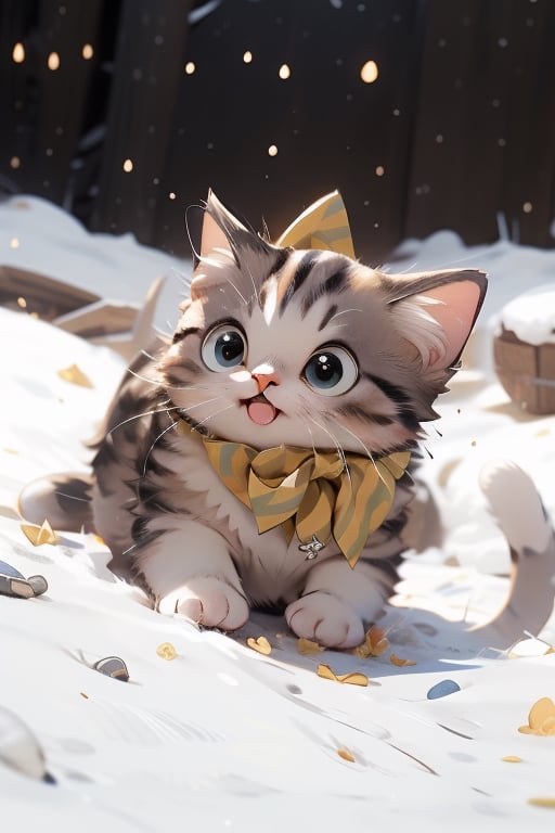 cartoon,yellow bowtie,cat,cute