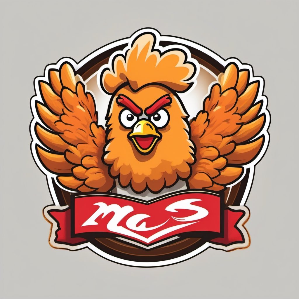 Design an 'MS' logo that reflects the distinctiveness of extremely spicy crispy fried chicken, featuring key elements of chicken and chili. The logo should imply the fiery and appetizing flavors of crispy fried chicken while creating a unique and memorable identity. Apply your creative touch to this design to create a captivating logo that appeals to spice enthusiasts