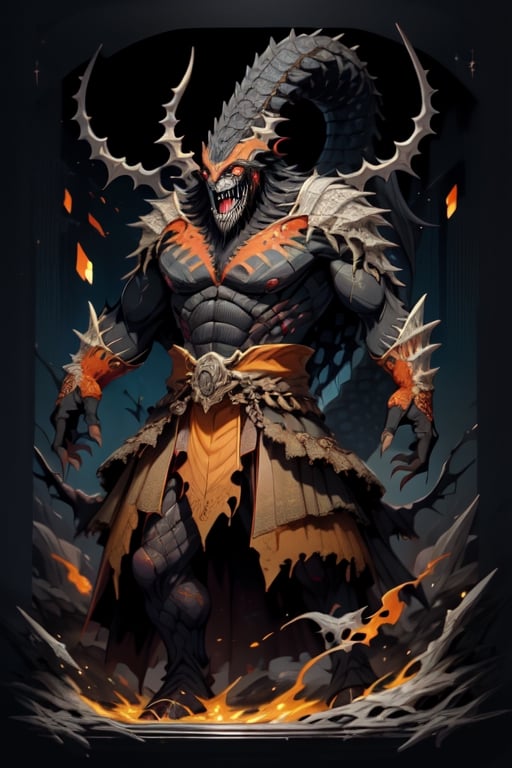 Zillar is a very scary giant monster. He has thick, spiny skin, and sharp, large teeth. Zillar has glowing red eyes and fiery breath. He is very strong and loves to destroy everything in his path. Zillar is also very intelligent and likes to think of strategies to defeat his enemies