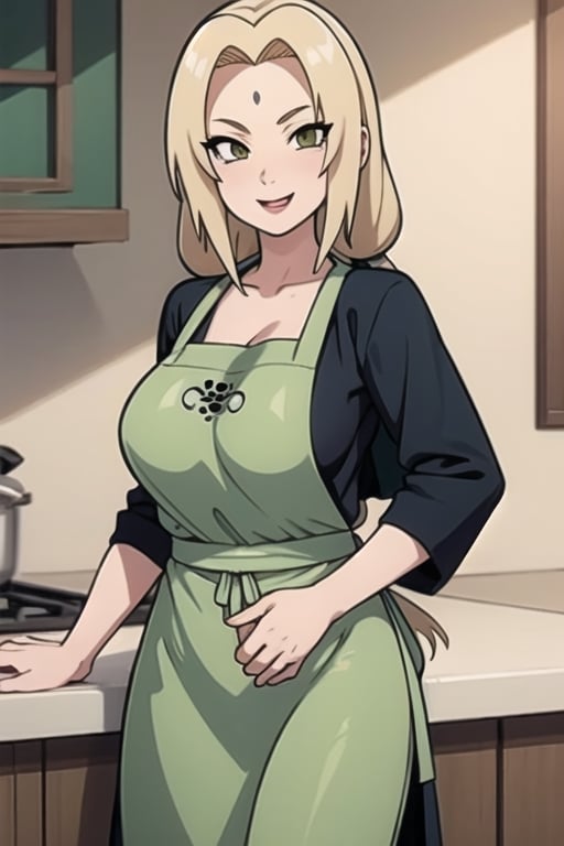 tsunade, happy_face, only_apron