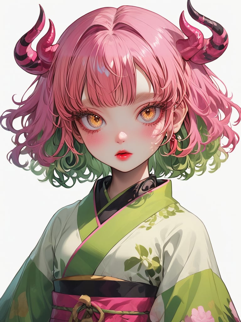 1girl, full body,Mitsuri ( Demon Slayer ),pink and green hair, stunningly beautiful girl, gorgeous girl, 18yo, over sized eyes, big eyes, smiling, looking down at viewer, very beautiful,