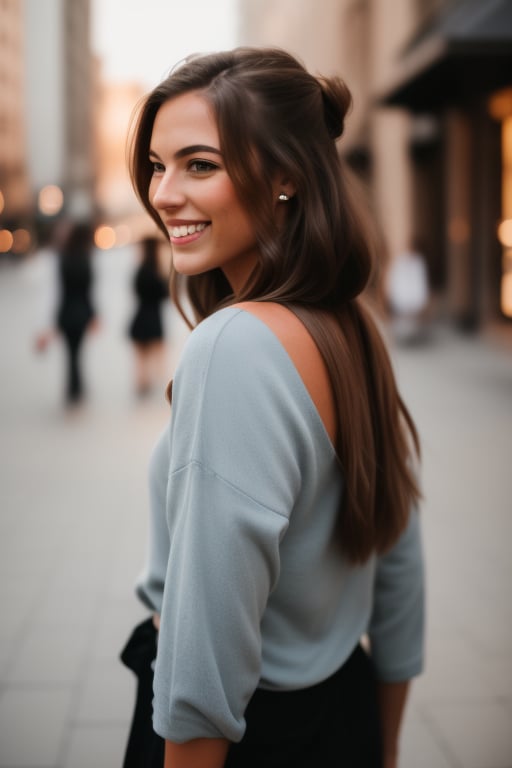 looking straight ahead, side_view,1girl, solo, long hair, smile, brown hair,
,warrior,beauty,gorgeous