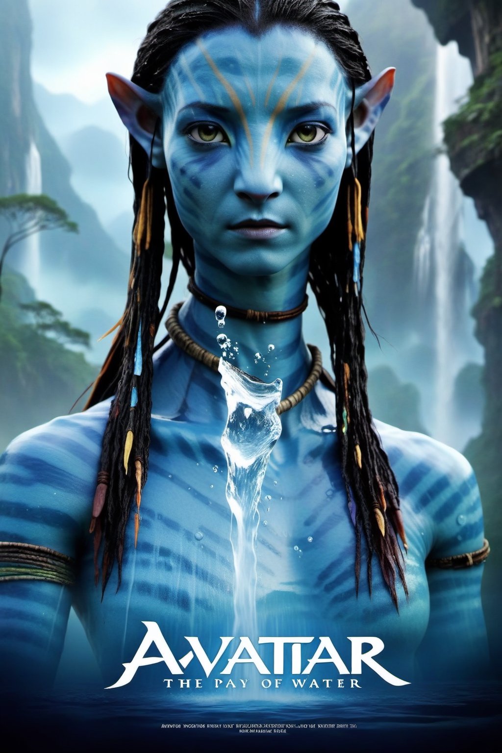 Movie Poster page "Avatar: the Pay of Water" text:" Pay of Water"