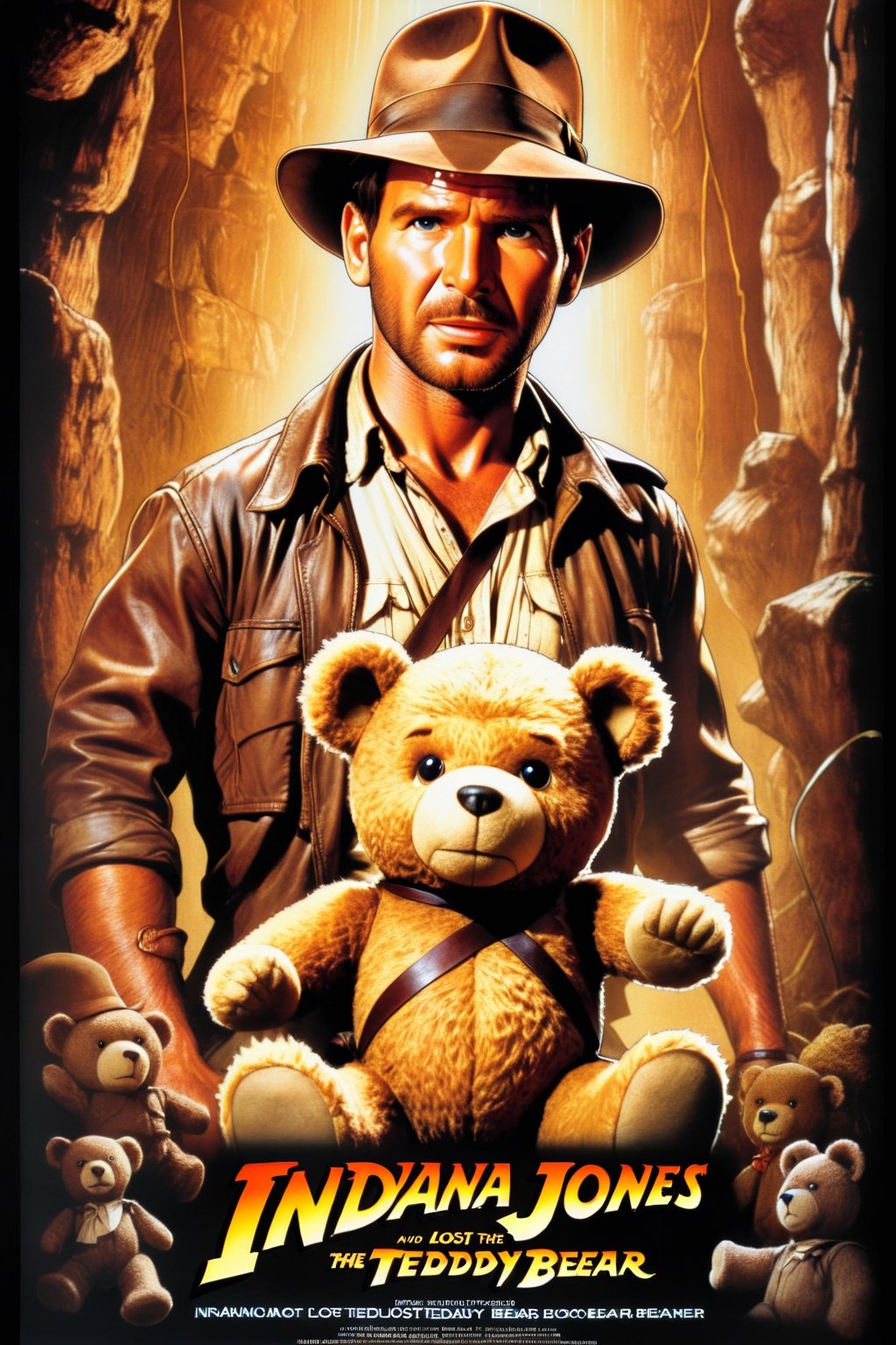 Movie poster of Indiana Jones and the Lost Teddy Bear