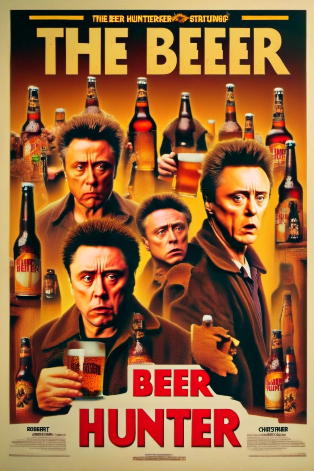 Movie poster page. The Beer Hunter starring Robert De Niro and Christopher Walken