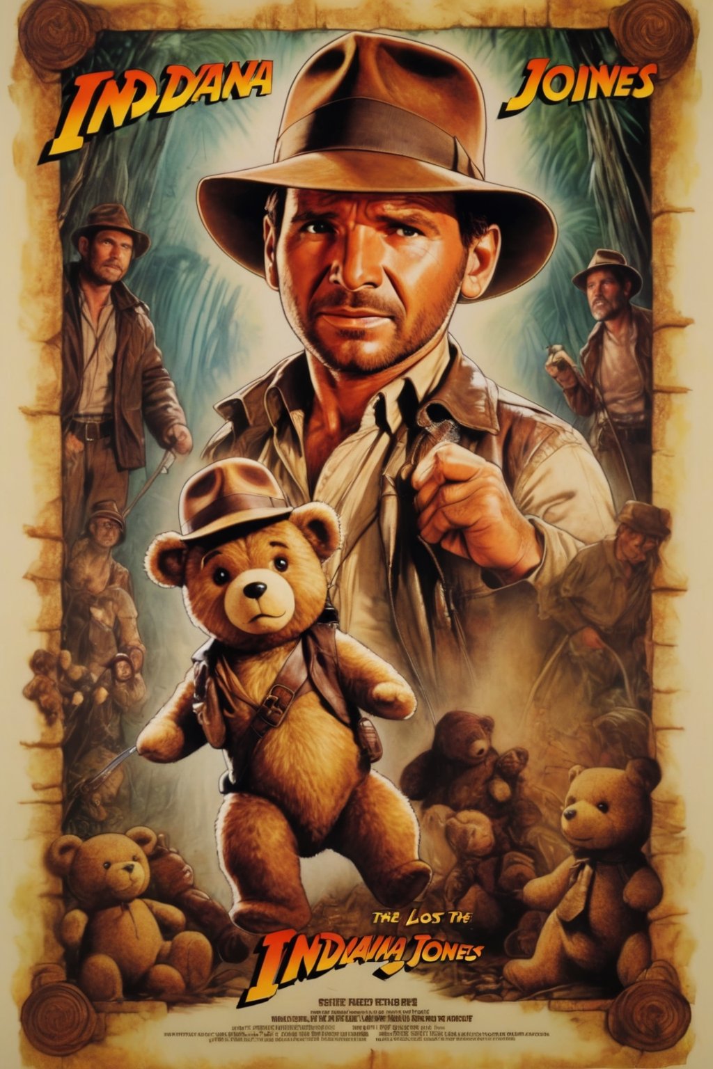 Movie poster of Indiana Jones and the Lost Teddy Bear