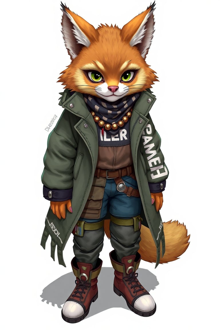 Inspired by Peter Elson and Yoshitaka Amano's unique styles, this fashion-forward illustration features a furry character, reminiscent of Erardasley. The artwork is clean, detailed, and vibrant, employing the latest in unreal engine 3D technology to create an isometric model. It captures the essence of popular trends found on ArtStation, while also paying homage to the gritty realism of The Walking Dead's anime-style drawings.