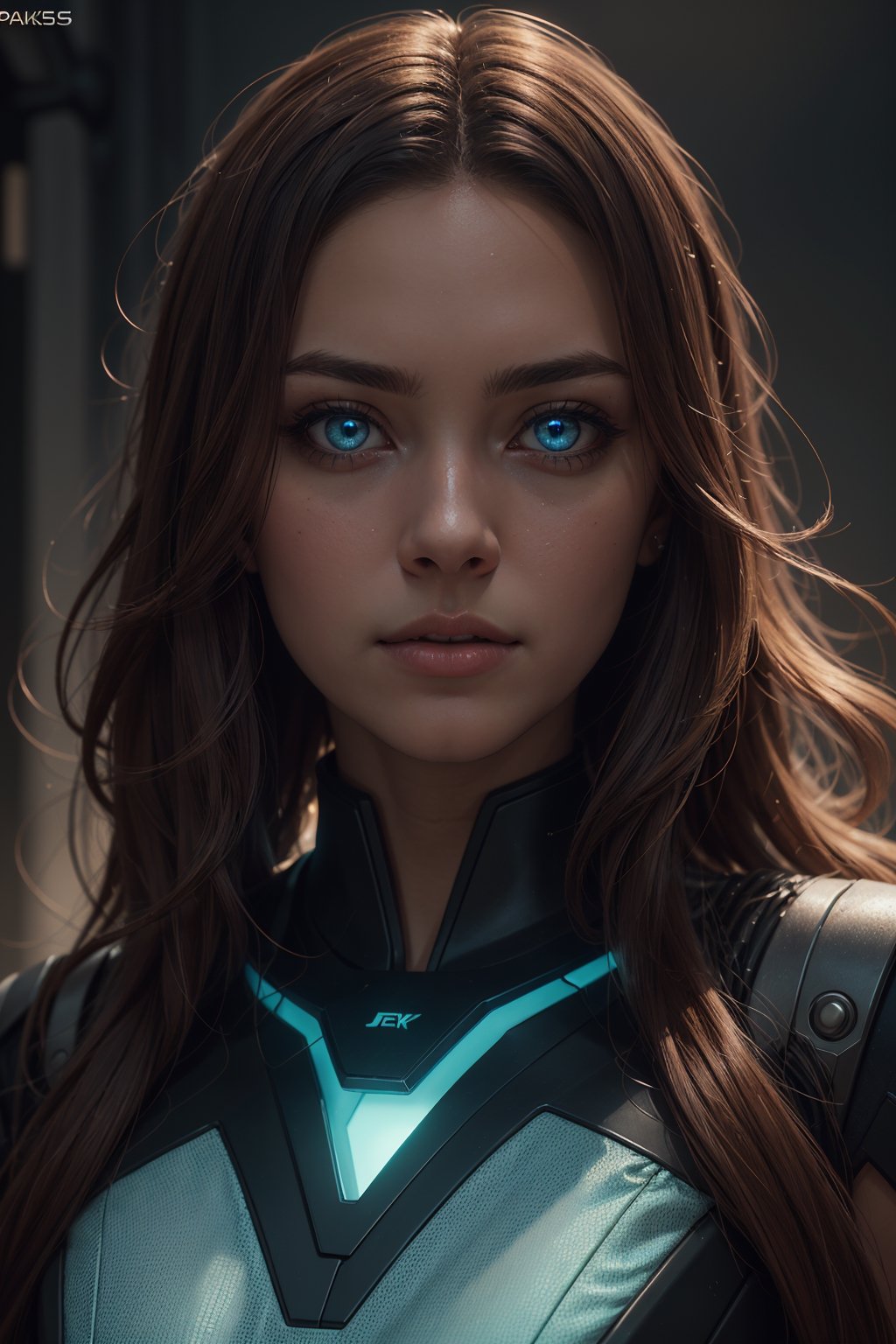 sci fi character art, cool artwork, futuristic style, in the style of 32k uhd, atey ghailan, geoff johns, dark yellow and gray, RAW,

extra long wavy brown hair, (futuristic dress, glowing dress), (detailed face, upper body:1.2), (detailed eyes, glowing eyes:1.2), expressive face, tanned beige skin,

panasonic lumix s pro 50mm f/1.4, techpunk, knightcore, futuristic, (detailed background), detailed landscape, 

masterpiece, best quality, realistic, side light, volumetric light, rich colors, dramatic lighting, (full dual colour lighting:1.2), (hard dual colour lighting:1.4), fine detail, absurdres, extremely detailed, depth of field, ((realistic lighting)) ultra highres, (masterpiece:1.2), (ultra detailed), (best quality), intricate, comprehensive cinematic, magical photography, (gradients), colorful, 

(PnMakeEnh), Enhance,

artwork by sweetroll