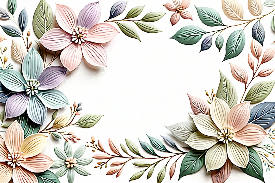  A delicate floral design with pastel-colored flowers and leaves, arranged in a soft, flowing pattern on a clean white background, The design is elegant and light, creating a serene and stylish look. hd quality, natural look --ar 1:1 --v 6.0


























