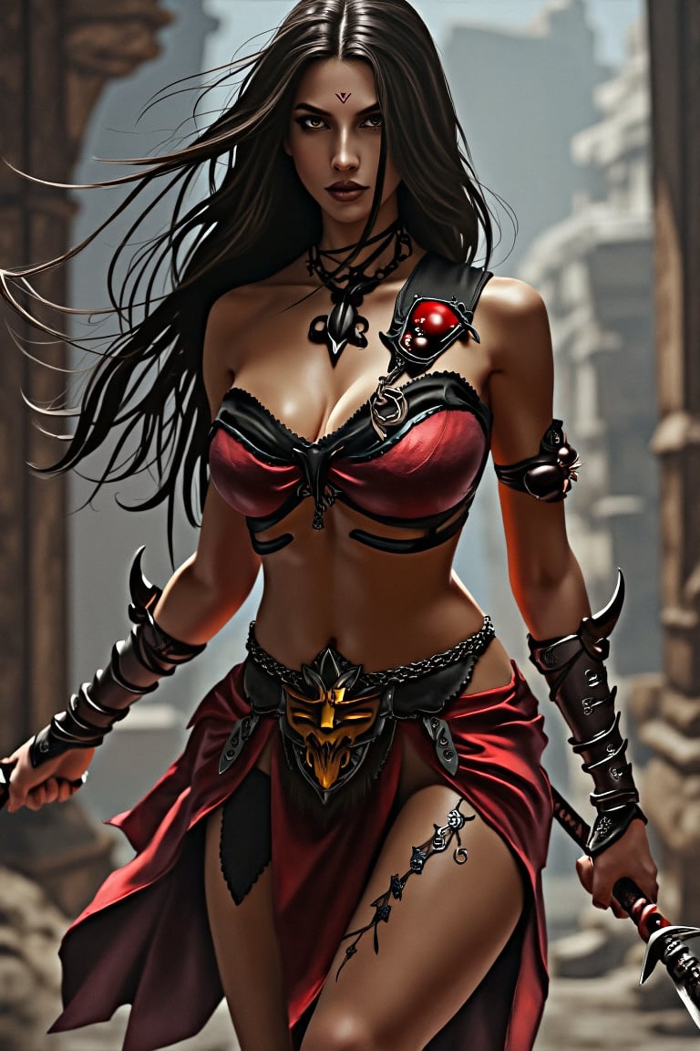 Angry Savage Barbarian woman with sexy body Tall Muscular Ready to attack,ct-savaga,Spider spirit Fourth sister