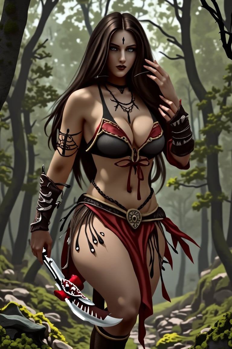 Angry Savage Barbarian woman with sexy body Tall Muscular Ready to attack,ct-savaga,Spider spirit Fourth sister