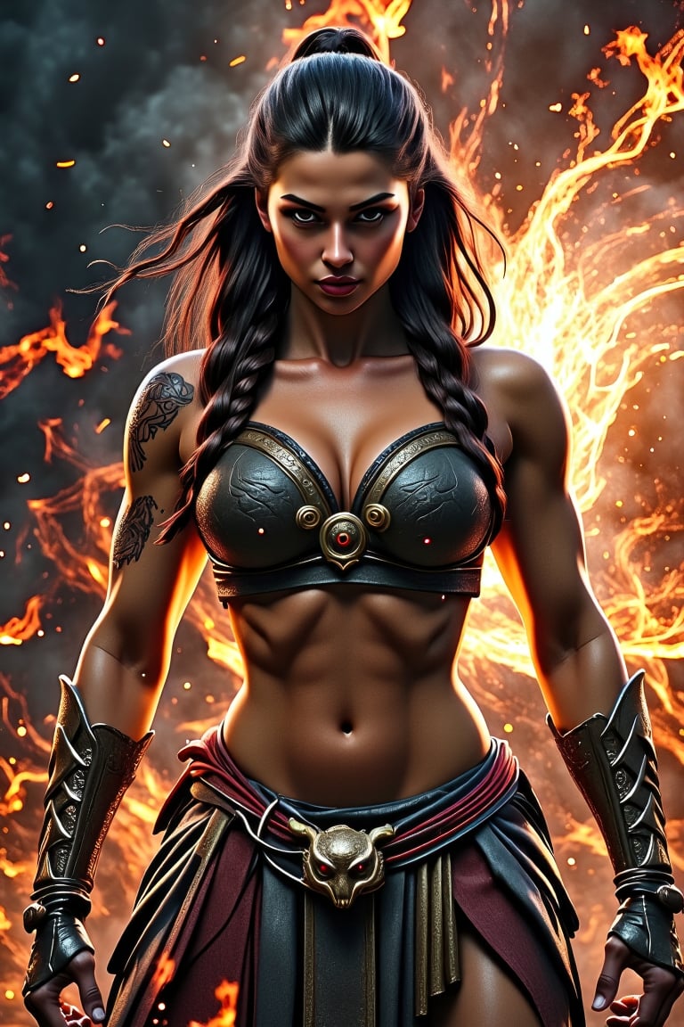 Angry Savage Barbarian woman with sexy body Tall Muscular Ready to attack,ct-savaga, detail, beautiful, masterpiece, 16k