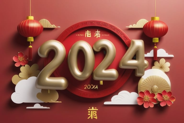 text"Happy 2024",masterpiece,chinese new year 