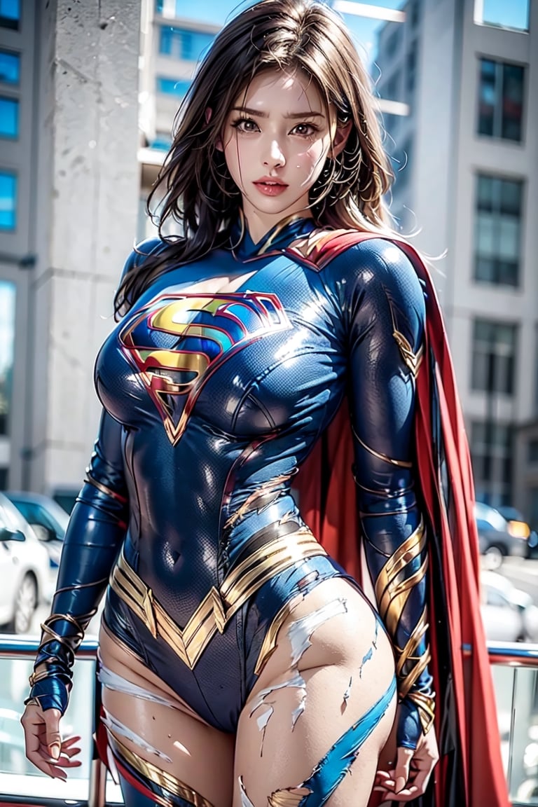 supergirl,(torn:1.3),(torn bodysuit:1.3),naked,busty,