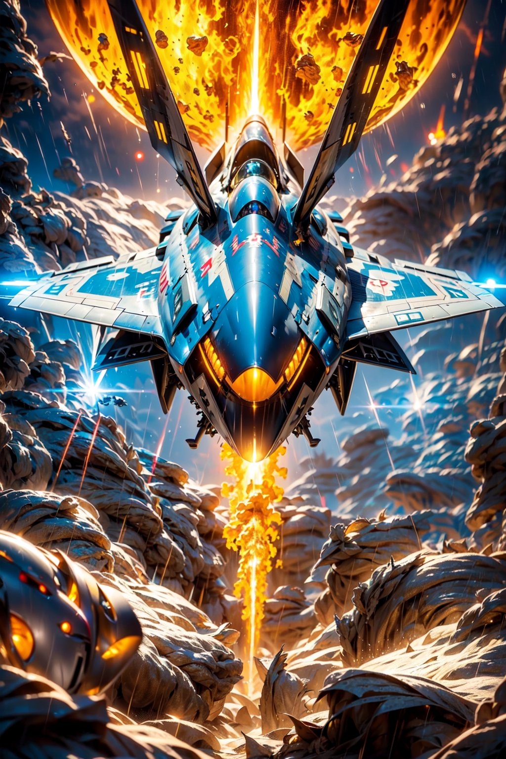 (f-22 raptor),spaceship,Alien planet