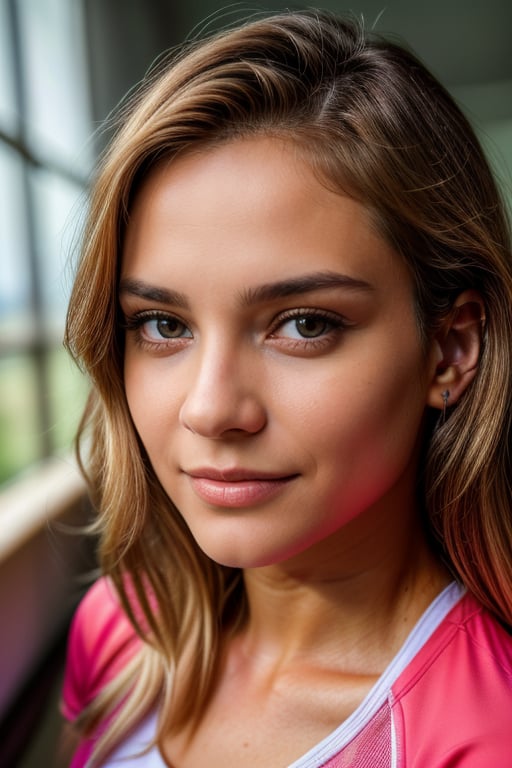 (((Extreme closeup of her face, from a slightly side angle))), best quality raw photo of lora Dutch teen wearing workout outfit standing in bedroom blonde hair vivid half shot (detailed body:1.4) (high detailed skin:1.2) , (best quality:1.4) , (blemishes:1) , (highly detailed clothes:1) (highly detailed face:1) , (((real hair))) (masterpiece) (best quality) (detailed) (8k) (HDR) (wallpaper) (cinematic lighting) (sharp focus) (intricate), (8k, RAW photo, best quality, masterpiece:1.2), (realistic, photo-realistic:1.37), ultra high res, (focus face:1.5), (portrait face:1.3), (high contrast:1.1), (intense:1.1), (detailed:1.1), (highest quality, (analog:1.2), (high sharpness), real shadow, photographed by Canon EOS R6, 135mm, 1/1250s, f/2.8, ISO 400