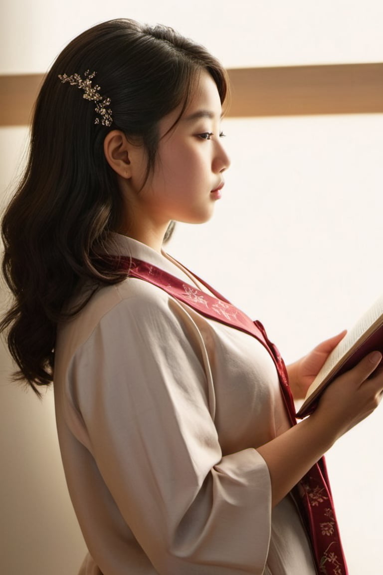 (((iconic but extremely beautiful)))
(((Voluptuous and yet  so adorable,photographed)))
(((Girl japanese 13-year-old Reading)))
(((view profile, view angle,view closse-up zoom)))
(((Chiaroscuro light background)))
(((Lighting simple colors)))
(((intricate details,masterpiece,best quality,hyperrealistic, photorealistic)))(((by Murata_Range style)))