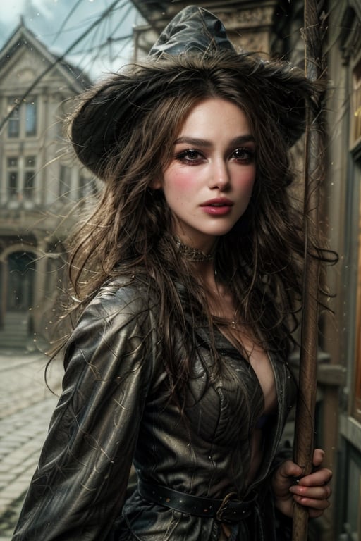 (((masterpiece))),(((sharp eyes))),(((long eyelashes and eyeliner))),(((very beautiful face))),(((face))),((large tits))),(((small waist))), 




photo of a swedish woman, thunder-staff, electricity, outdoors, holding staff, wizard robe, witch hat, from side, realistic, masterpiece, intricate details, detailed background, depth of field, thunder staff, VICTory, BY MOONCRYPTOWOW