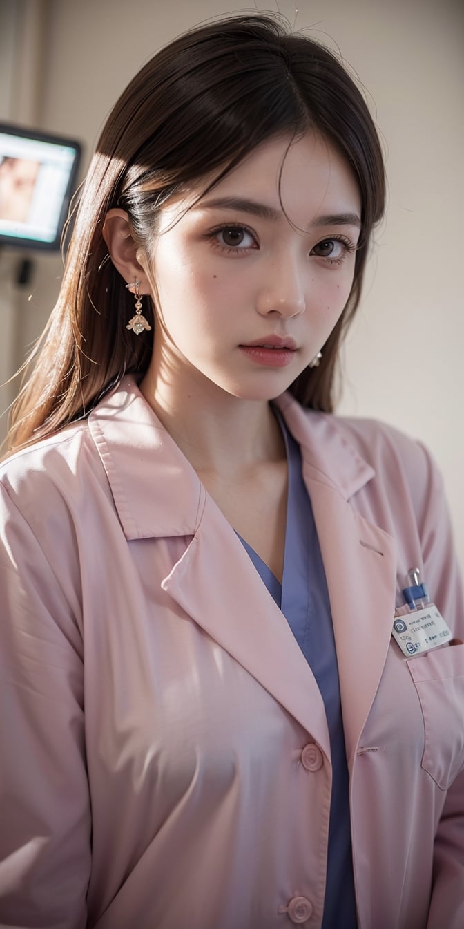 a beautiful and cute women suster japan, wearing suster suit pink, disfigured forms, long hair, huge big breats, came while random pose Nurses work in Japanese hospitals to help patients, and she friend took a photo
.
nurse works in a Japanese hospital masterpiece, with ambience light, photorealistic, best quality, skin details, 8k intri, HDR, half body, cinematic lighting, sharp focus, eyeliner, lips, earrings, hmmikasa, long hair,LABCOAT OVER SCRUBS