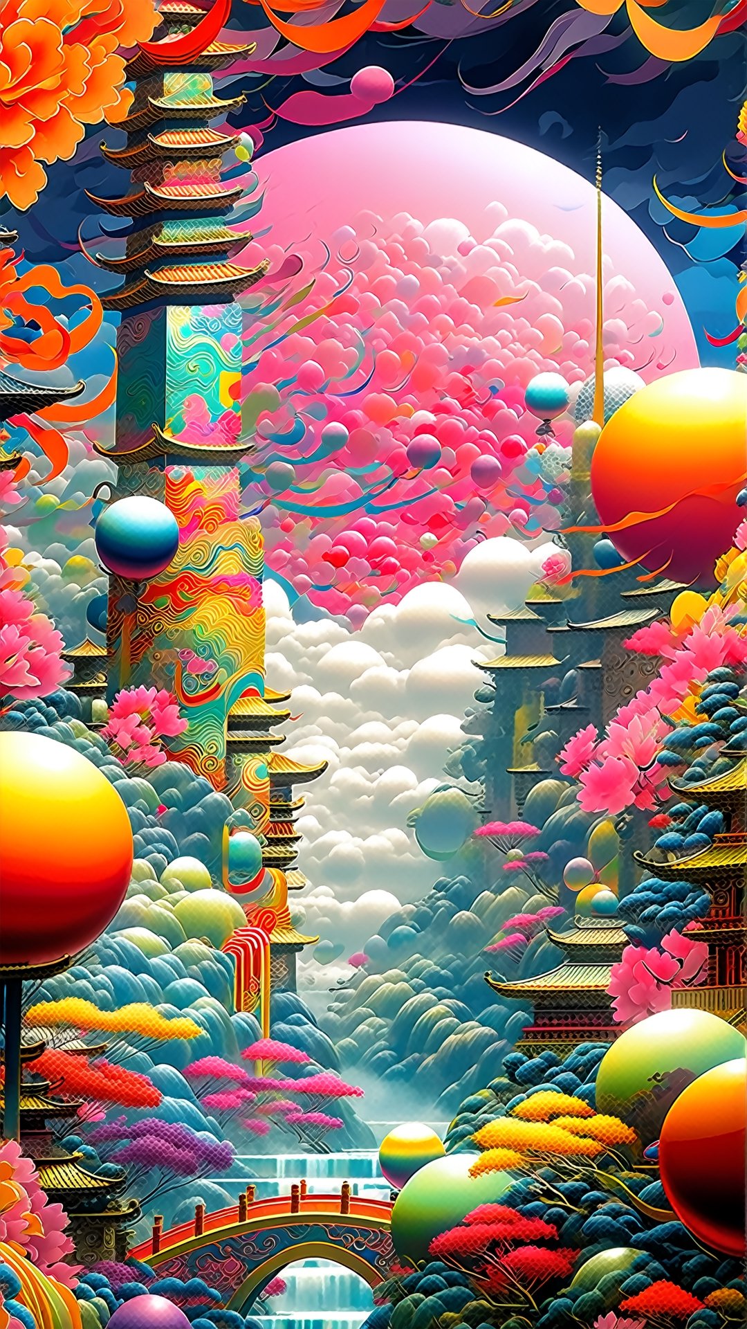 Fantasy illustration, psychedelic art depicting an illusory, disturbed, abstract, ephemeral, elusive and unstable visual narrative, digital painting, mesmerizing and highly detailed, vivid colors, surrealism, psychedelic background, intricate details, 3D rendering, oil painting, delicate , octane rendering. Hayao Miyazaki style.,High detailed ,armor,Chinese_armor