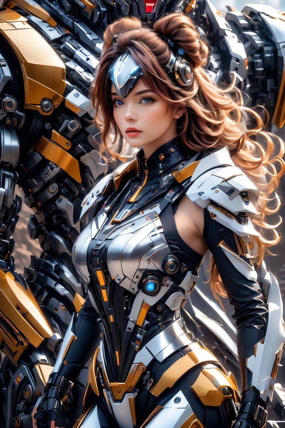 fierce beauty ((full body)), her brown hair with blonde highlights on her bangs cascading down the side of her face and shoulders, standing inside of a MECH suit, (masterpiece, top quality, best quality, official art, beautiful and aesthetic:1.2), (1girl), extreme detailed,(fractal art:1.3),colorful,highest detailed,zoomout,perfecteyes, random hairstyle
,alluring_lolita_girl,RedHoodWaifu,beautymix,futurecamisole,mecha,xxmix_girl,Movie Still,Film Still,Wearing edgTemptation,Cinematic,p3rfect boobs,skirtlift,cleavage,Cinematic Shot,Cinematic Lighting,aesthetic portrait,photo r3al,cyborg style