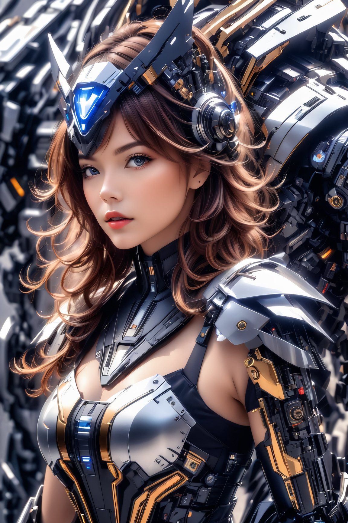 fierce beauty ((full body)), her brown hair with blonde highlights on her bangs cascading down the side of her face and shoulders, standing inside of a MECH suit, (masterpiece, top quality, best quality, official art, beautiful and aesthetic:1.2), (1girl), extreme detailed,(fractal art:1.3),colorful,highest detailed,zoomout,perfecteyes, random hairstyle
,alluring_lolita_girl,RedHoodWaifu,beautymix,futurecamisole,mecha,xxmix_girl,Movie Still,Film Still,Wearing edgTemptation,Cinematic,p3rfect boobs,skirtlift,cleavage,Cinematic Shot,Cinematic Lighting,aesthetic portrait,photo r3al,cyborg style,korean girl