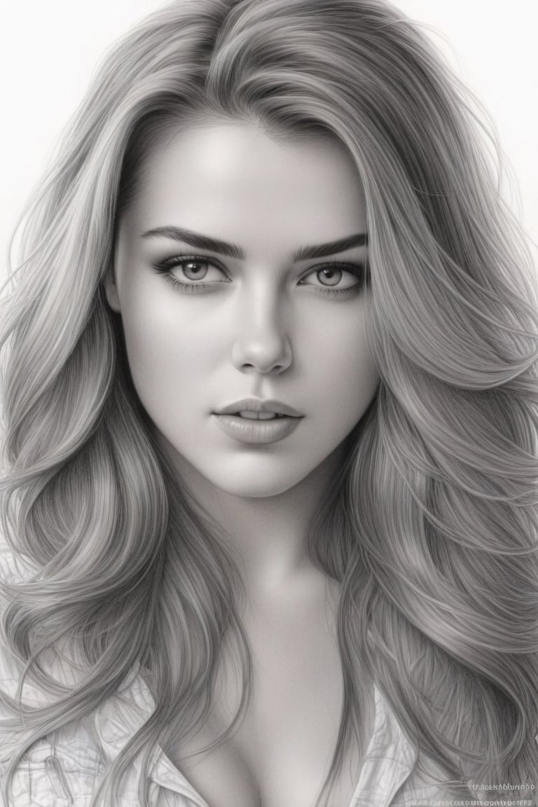 a realistic pencil drawing of a beautiful young woman with long hair,

conceptual art,

Very detailed,

intricately detailed,

sharp details,

Hyper realistic,

line art,

pencil drawing,

comic style,

trend in artstation,

sharp focus,

studio photo,

intricate details,

watercolor wash,

coming back to life,

coming out of paper,

16k resolution,

deviantart masterpiece,

Very detailed,

White background,

art by greg rutkowski,irina_meier,Extremely Realistic