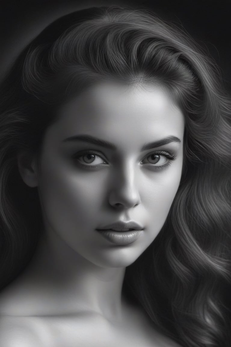 beautiful female face, great beauty,

in black and white,

pencil and charcoal drawing,

very detailed, a perfection,

good lighting,

photorealistic,

conceptual art,

perfect composition,

Beautiful, detailed, intricate and incredibly detailed octane rendering that is trending on artstation,

8k art photography,

photorealistic conceptual art,

soft natural volumetric cinematic perfect light,

chiaroscuro,

award-winning photography,

masterpiece,

pencil and charcoal on canvas,

drawing masterpiece,

photorealistic portrait,

Raphael,

caravaggio,

greg rutkowski,

whistle,

beksinski,

giger