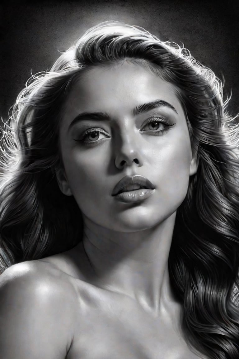 beautiful female face, great beauty,

in black and white,

pencil and charcoal drawing,

very detailed, a perfection,

good lighting,

photorealistic,

conceptual art,

perfect composition,

Beautiful, detailed, intricate and incredibly detailed octane rendering that is trending on artstation,

8k art photography,

photorealistic conceptual art,

soft natural volumetric cinematic perfect light,

chiaroscuro,

award-winning photography,

masterpiece,

pencil and charcoal on canvas,

drawing masterpiece,

photorealistic portrait,

Raphael,

caravaggio,

greg rutkowski,

whistle,

beksinski,

giger